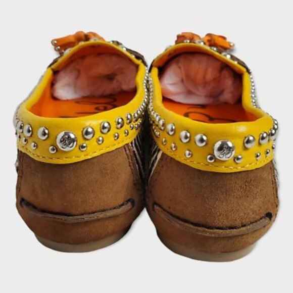 Sam Edelman Aurora Leather Zebra Animal Print Cow Hair Tassel Loafers Sz 7.5M - Picture 7 of 12